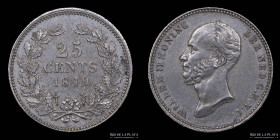 Paises Bajos. 25 Cents 1849. KM76