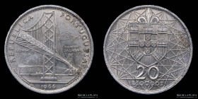 Portugal. 20 Escudos 1966 Salazar bridge. KM592