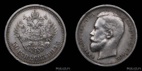 Rusia. Nikolai II. 50 Kopecks 1913. KMY 58.2
