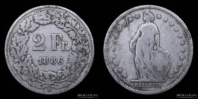 Suiza. 2 Francos 1886. KM21