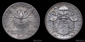 Vaticano. 5 Liras 1939. Sede Vacante. KM20