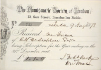 McLachlan Correspondence with the Numismatic Society of London