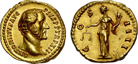 AU 5/5 3/5 | Antoninus Pius gold Aureus