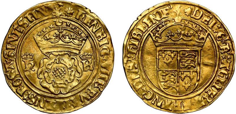 Henry VIII (1509-47), gold Crown of the Double Rose, issued at Five Shillings in...