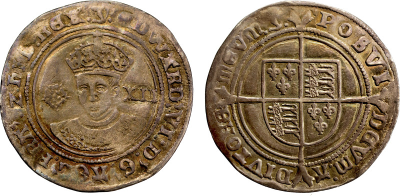 Edward VI (1547-53), fine silver Shilling, third period, Tower Mint, initial mar...