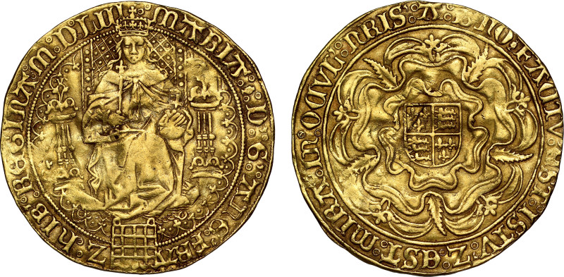 Mary (1553-54), fine gold Sovereign of Thirty Shillings, Tower mint, dated 1553 ...