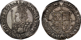 Elizabeth I 1601 silver Halfcrown