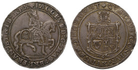 James I c. 1624 silver Crown, third coinage, mm Trefoil