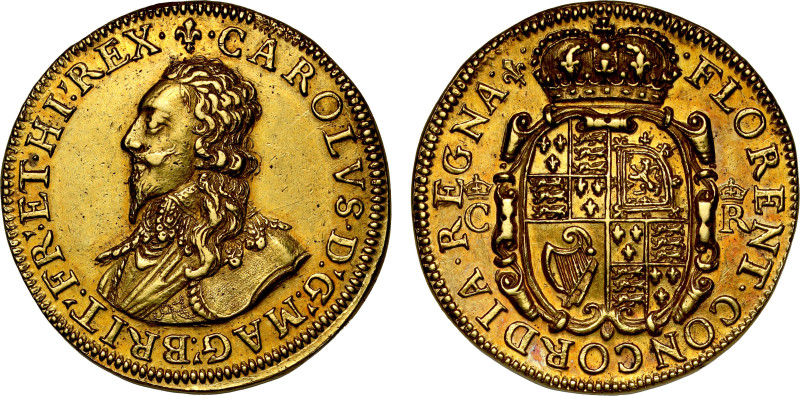 Charles I (1625-49), pattern gold Unite of Thirty Shillings weight, struck in hi...