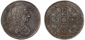 AU50 | Charles II 1673 QUINTO silver Crown