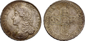 MS61 | James II 1687 TERTIO silver Crown