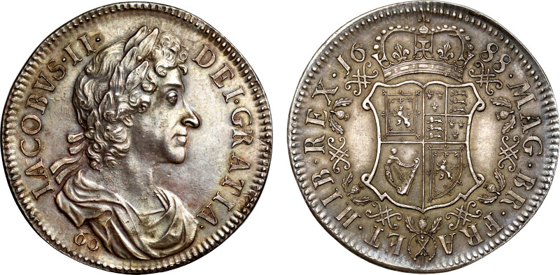 Scotland, James VII (1685-88), silver Pattern Sixty Shillings, dated 1688 in the...