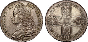 George II 1746 LIMA silver Crown | AU DETAILS