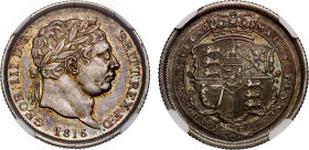 MS63 | George III 1816 silver Shilling