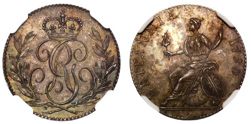 George III (1760-1820), pattern silver Sixpence, 1790, engraved by Jean-Pierre D...