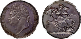 AU58 | George IV 1821 SECUNDO silver Crown