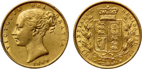 Victoria 1864 gold Sovereign Die no. 86