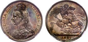 MS64 | Victoria 1887 silver Crown