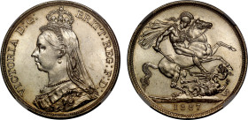 MS64 | Victoria 1887 silver Crown