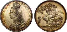 MS64 | Victoria 1887 silver Crown