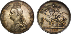 MS61 | Victoria 1887 silver Crown
