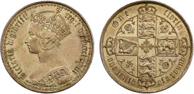 Victoria 1878 silver Gothic Florin