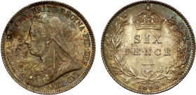 MS62 | Victoria 1893 silver Sixpence