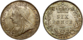 MS63 | Victoria 1893 silver Sixpence