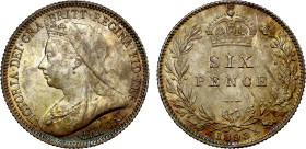 MS64 | Victoria 1893 silver Sixpence