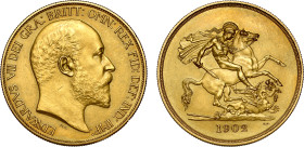 Edward VII 1902 matte proof Five Pounds | PROOF DETAILS