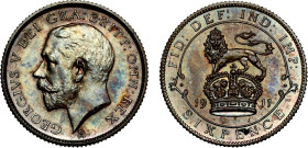 George V 1911 silver proof Sixpence
