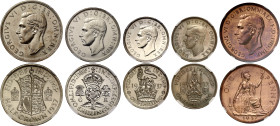 PF65-66 | George VI 1937 partial proof Set (5)