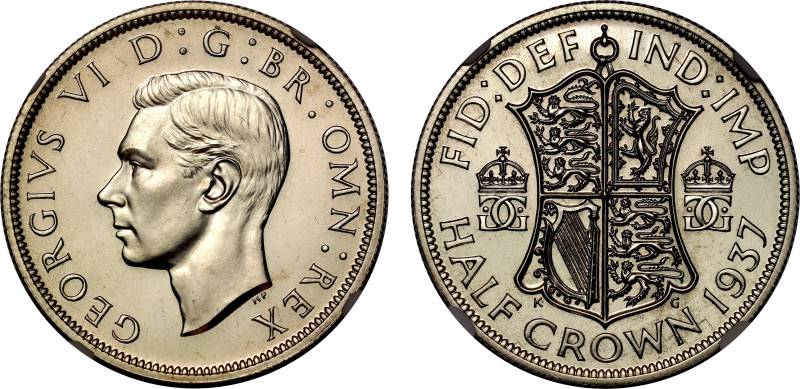 George VI (1936-52), silver proof Halfcrown, 1937, Coronation issue, bare head l...