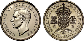 PF66 | George VI 1937 silver proof Two Shillings