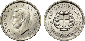 MS66 | George VI 1937 silver Threepence