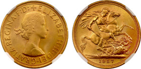 MS66 | Elizabeth II 1957 gold Sovereign