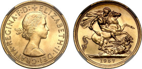 MS65 | Elizabeth II 1957 gold Sovereign