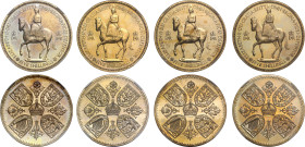 PF63-65 | Elizabeth II cupro-nickel proof Coronation Crowns (4)