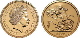 Elizabeth II 2009 Brilliant Uncirculated gold Five Pounds