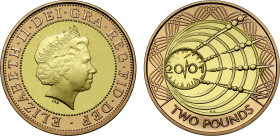 Elizabeth II 2001 gold proof 'Marconi Centenary' Two Pounds
