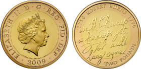 Elizabeth II 2009 gold proof 'Robert Burns' Two Pounds