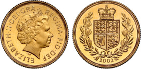Elizabeth II 2002 gold proof Sovereign