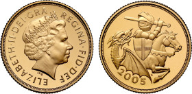 Elizabeth II 2005 gold proof Sovereign