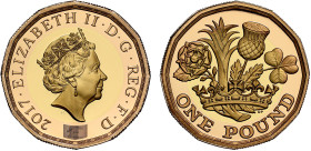 Elizabeth II 2017 gold proof £1 Nations of the Crown