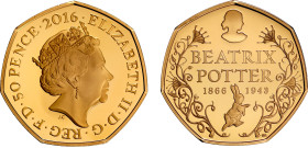Elizabeth II 2016 gold proof 50p Beatrix Potter