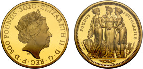 PF70 UCAM | Elizabeth II 2020 gold proof 5oz 'Three Graces'
