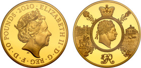 PF70 UCAM FDI | Elizabeth II 2020 gold proof 5oz '200th Anniversary of the Death of George III'