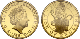 PR69 DCAM | Elizabeth II 2017 gold 1oz Lion of England
