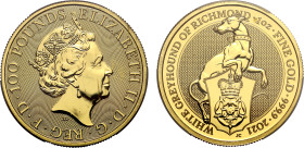 MS70 | Elizabeth II 2021 Queen's Beast Greyhound of Richmond gold 1oz