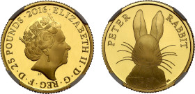 PF70 UCAM | Elizabeth II 2016 'Beatrix Potter' gold proof 25 Pounds